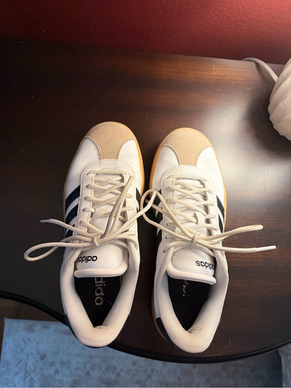 Adidas VL Court Bold Sneakers White/Black Gum Sole Women’s 9 - Picture 3 of 4